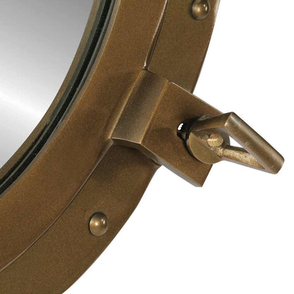  Porthole Mirror Wall Hanging Ø50 cm Aluminium and Glass