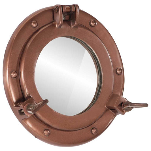  Porthole Mirror Wall Hanging Ø23 cm Aluminium and Glass