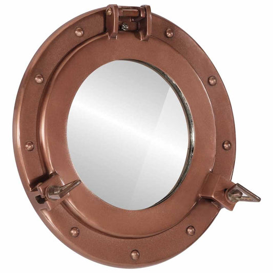  Porthole Mirror Wall Hanging Ø30 cm Aluminium and Glass