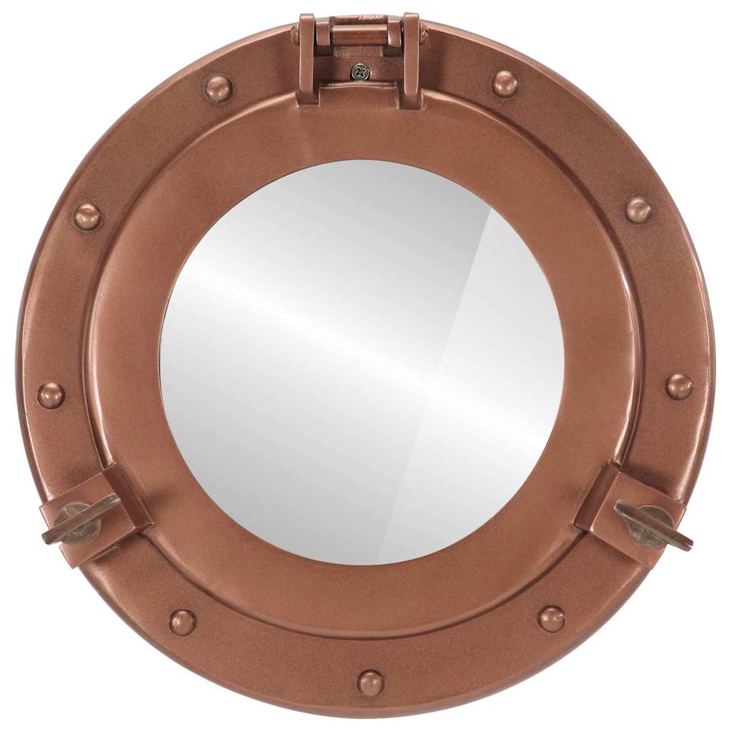  Porthole Mirror Wall Hanging Ø30 cm Aluminium and Glass