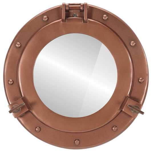  Porthole Mirror Wall Hanging Ø30 cm Aluminium and Glass