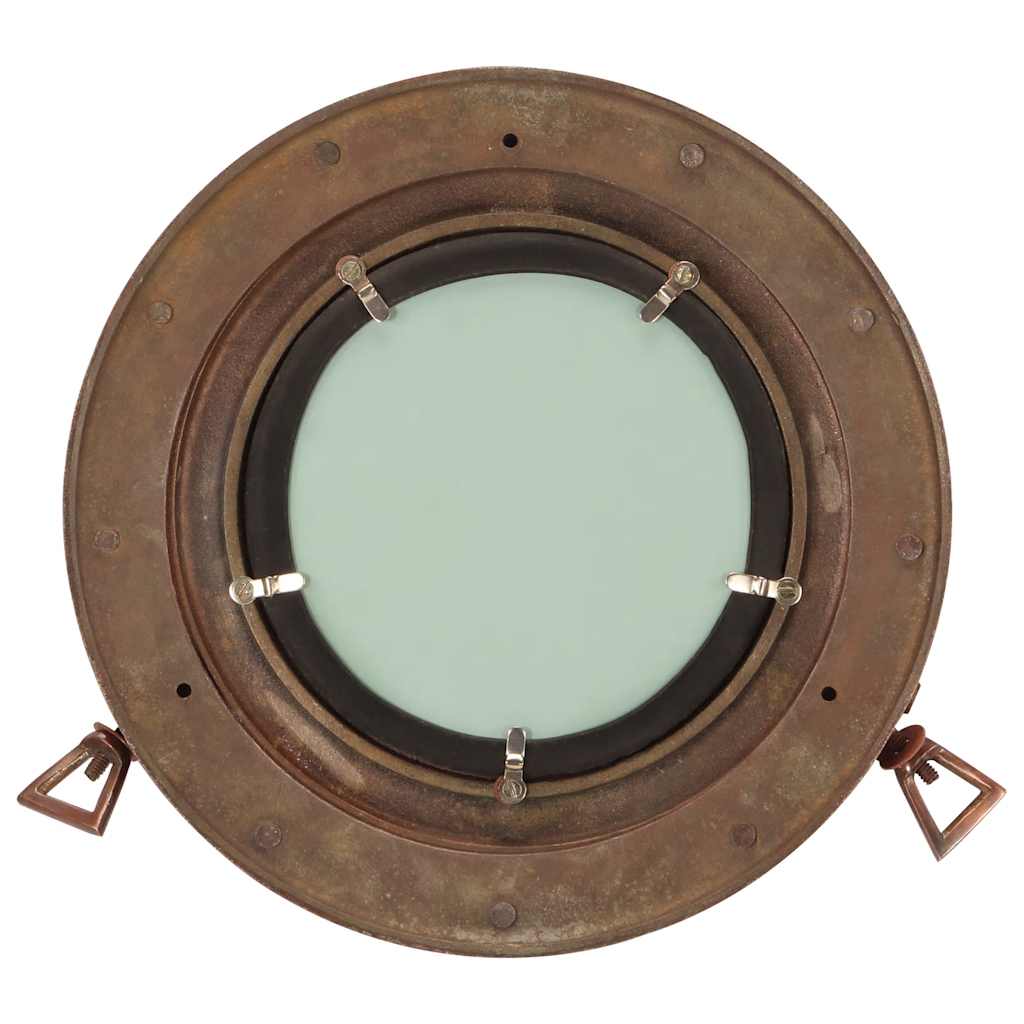  Porthole Mirror Wall Hanging Ø30 cm Aluminium and Glass