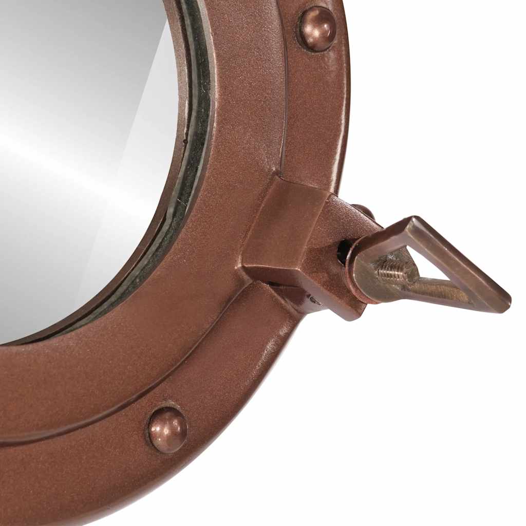  Porthole Mirror Wall Hanging Ø30 cm Aluminium and Glass