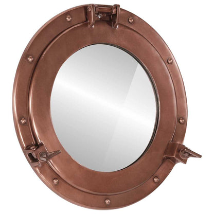  Porthole Mirror Wall Hanging Ø38 cm Aluminium and Glass