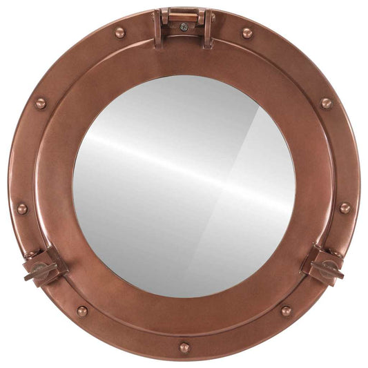  Porthole Mirror Wall Hanging Ø38 cm Aluminium and Glass