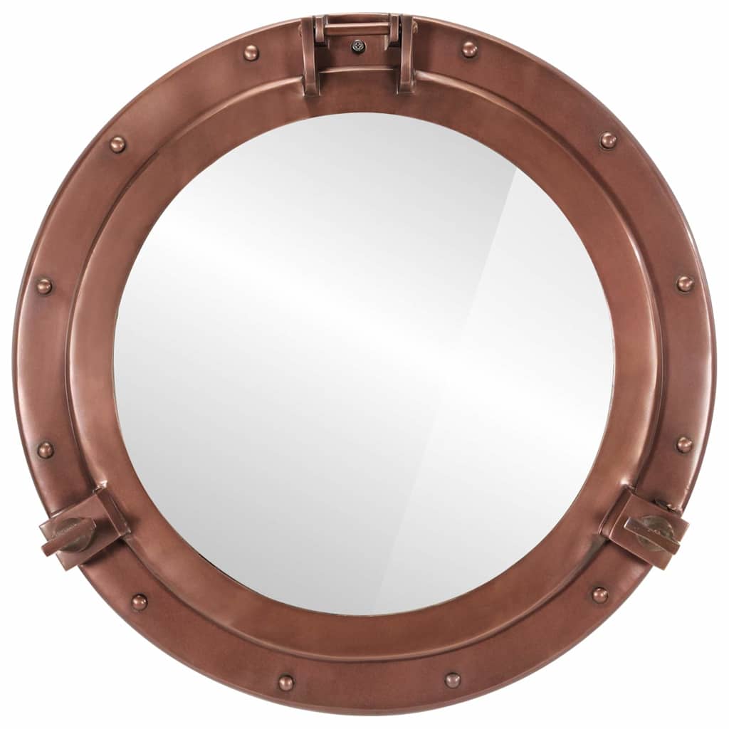  Porthole Mirror Wall Hanging Ø50 cm Aluminium and Glass