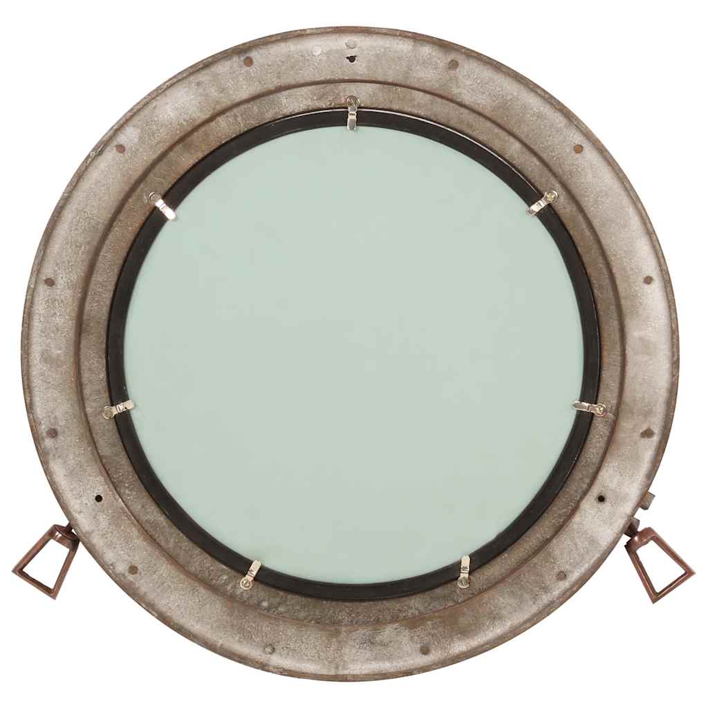  Porthole Mirror Wall Hanging Ø50 cm Aluminium and Glass