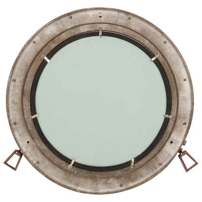  Porthole Mirror Wall Hanging Ø50 cm Aluminium and Glass