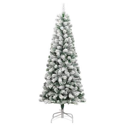 Artificial Hinged Christmas Tree with Flocked Snow 240 cm