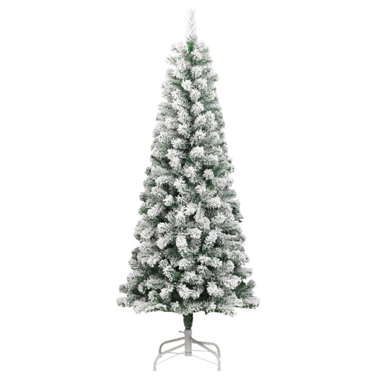 Artificial Hinged Christmas Tree with Flocked Snow 240 cm