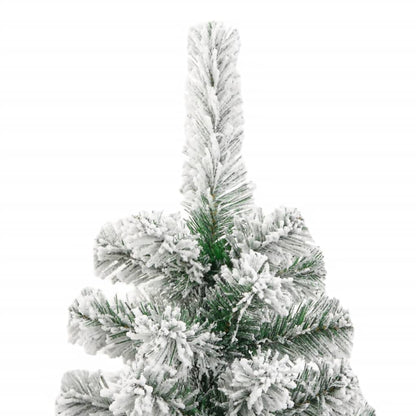 Artificial Hinged Christmas Tree with Flocked Snow 240 cm