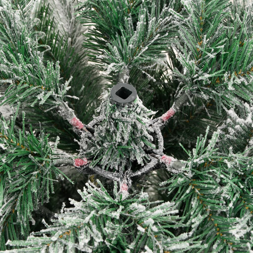 Artificial Hinged Christmas Tree with Flocked Snow 240 cm