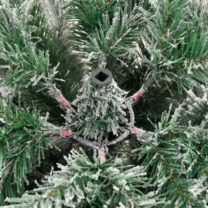 Artificial Hinged Christmas Tree with Flocked Snow 240 cm