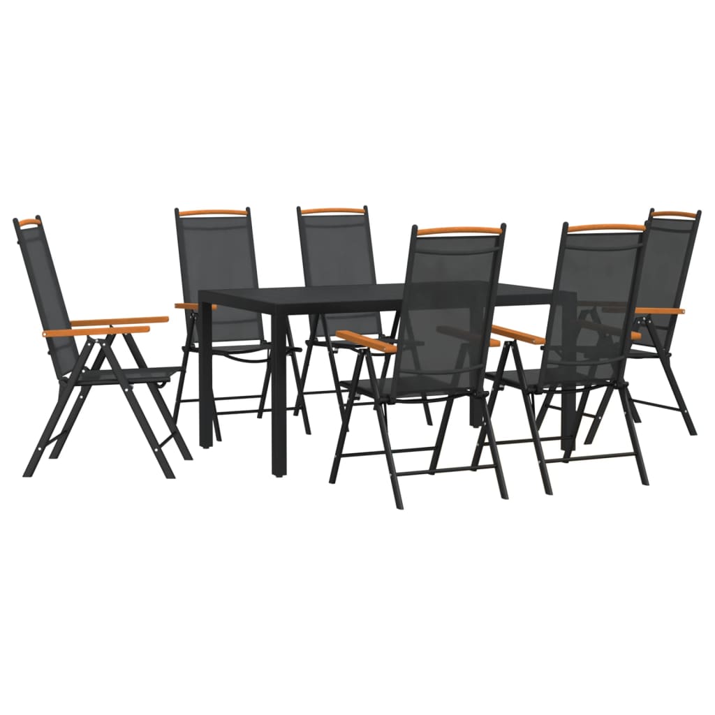 Garden Dining Set | Black, Brown