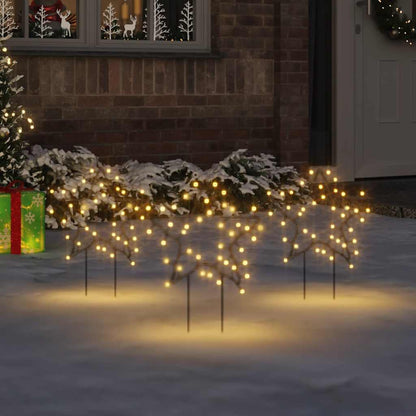 Christmas Light Decorations with Spikes 3 pcs Star 50 LEDs 29 cm