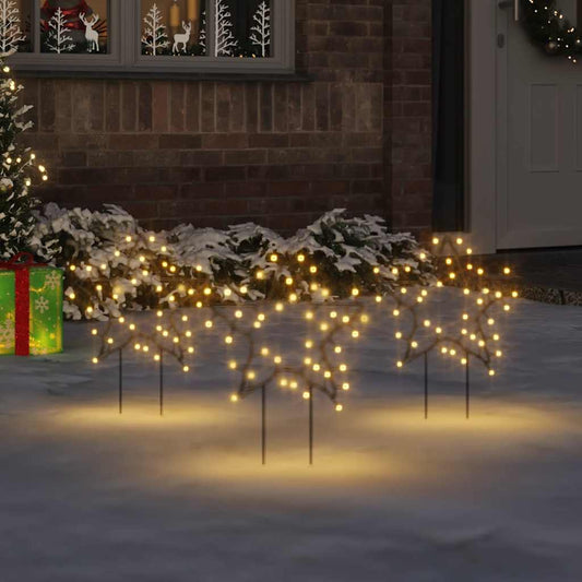 Christmas Light Decorations with Spikes 3 pcs Star 50 LEDs 29 cm