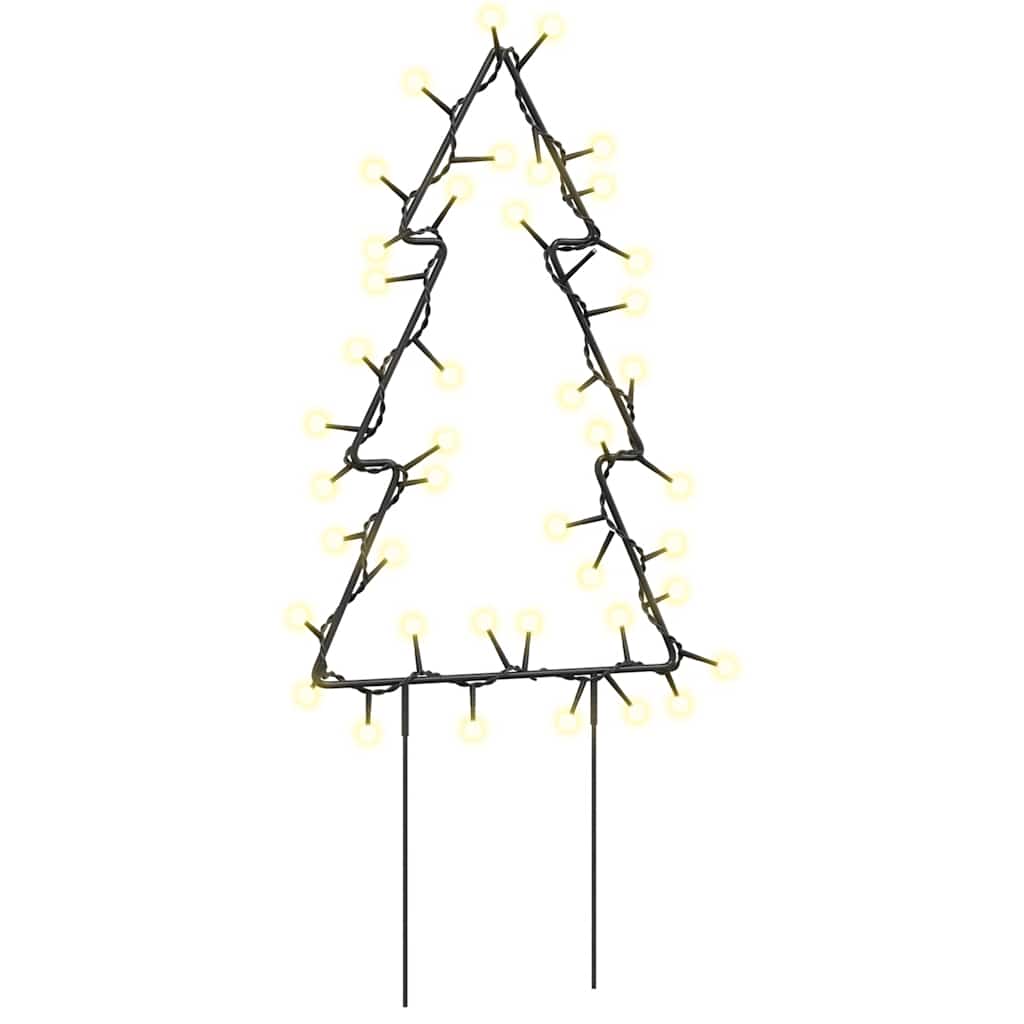 Christmas Light Decorations with Spikes 3 pcs Tree 50 LEDs 30 cm