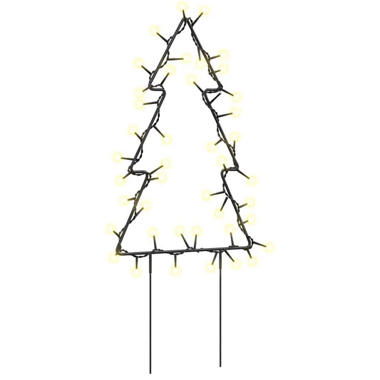 Christmas Light Decorations with Spikes 3 pcs Tree 50 LEDs 30 cm