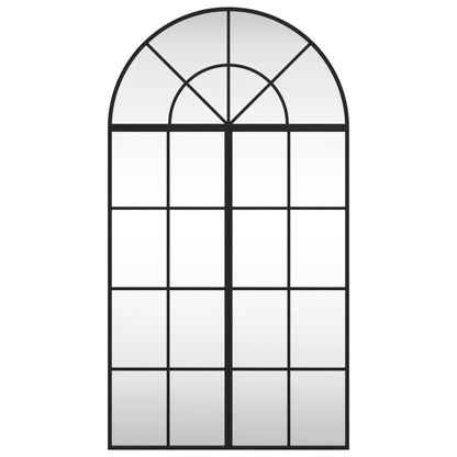 Wall Mirror Black 60x110 cm Arch Iron
