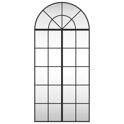 Wall Mirror Black 60x130 cm Arch Iron