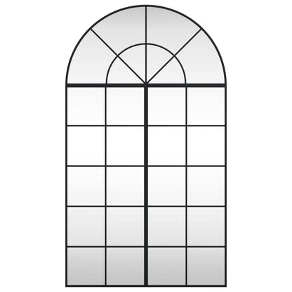 Wall Mirror Black 80x140 cm Arch Iron