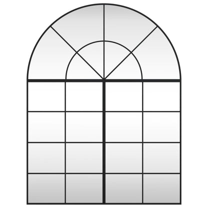 Wall Mirror Black 100x130 cm Arch Iron