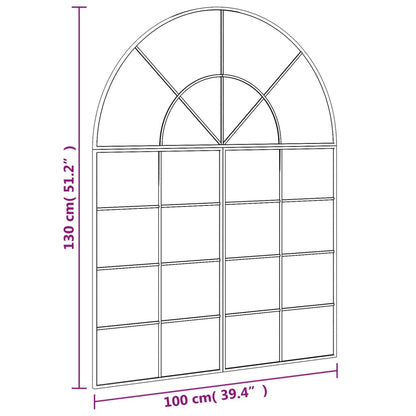 Wall Mirror Black 100x130 cm Arch Iron