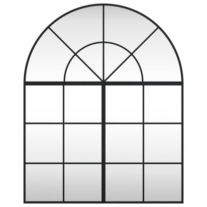 Wall Mirror Black 80x100 cm Arch Iron