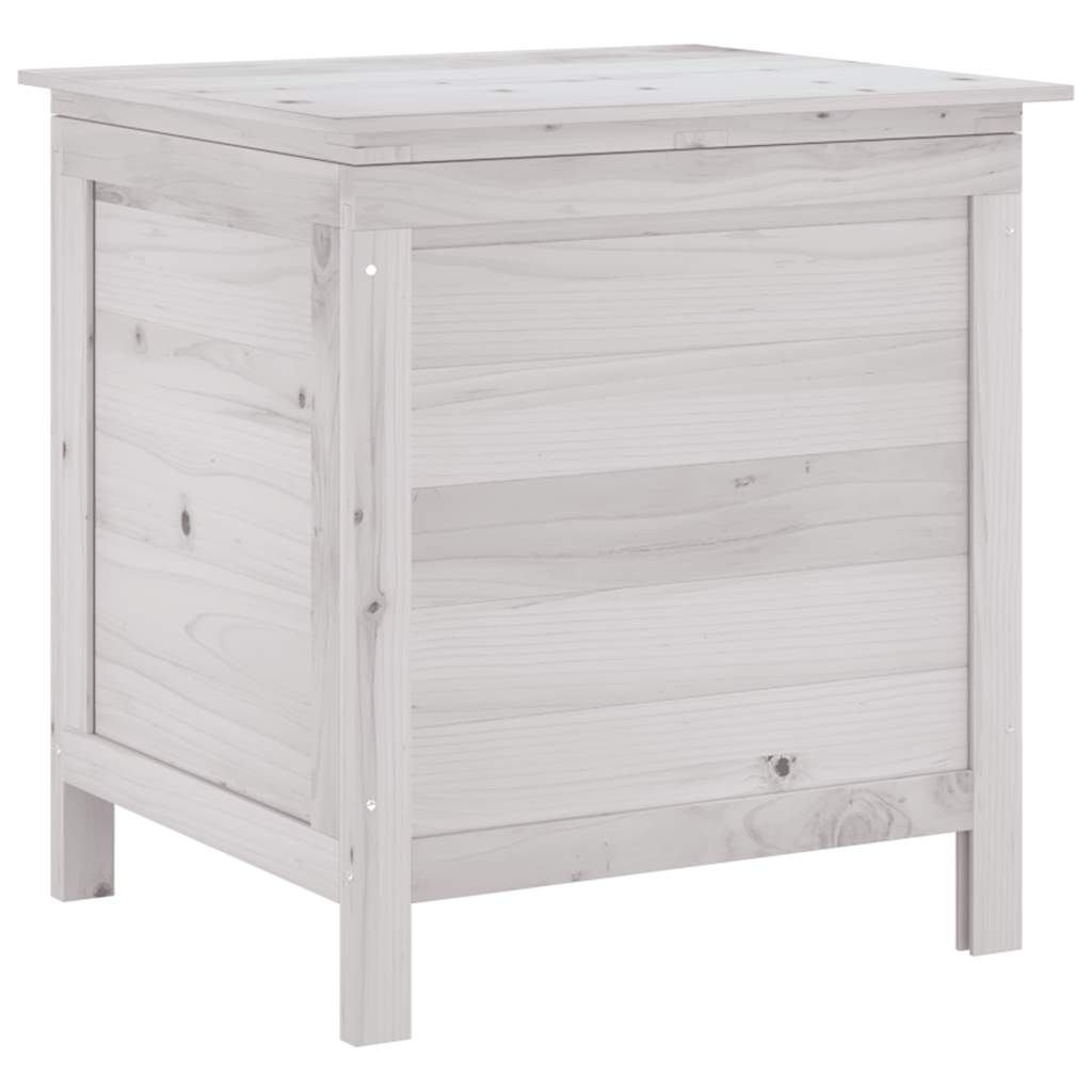 Garden Storage Box White 50x49x56,5 cm Solid Wood Fir