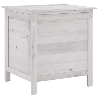 Garden Storage Box White 50x49x56,5 cm Solid Wood Fir