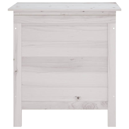 Garden Storage Box White 50x49x56,5 cm Solid Wood Fir
