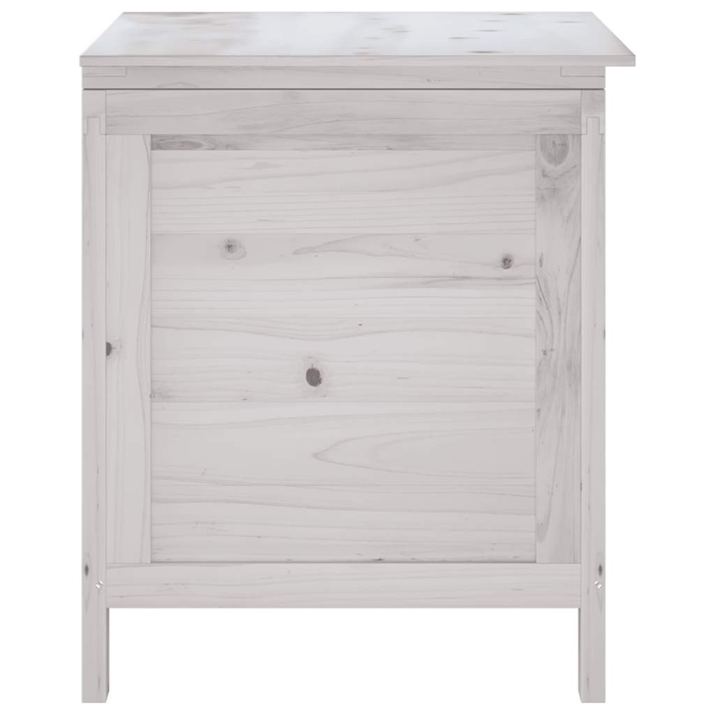 Garden Storage Box White 50x49x56,5 cm Solid Wood Fir