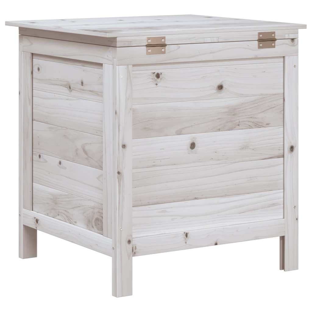 Garden Storage Box White 50x49x56,5 cm Solid Wood Fir