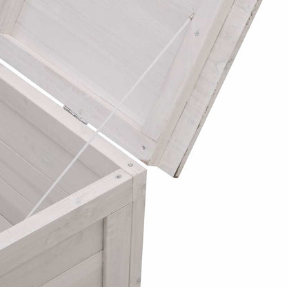 Garden Storage Box White 50x49x56,5 cm Solid Wood Fir