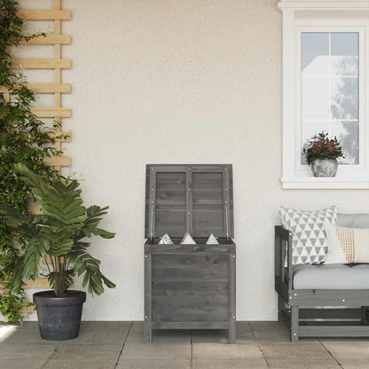Garden Storage Box Anthracite 50x49x56,5 cm Solid Wood Fir