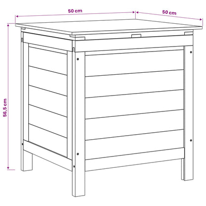 Garden Storage Box Anthracite 50x49x56,5 cm Solid Wood Fir