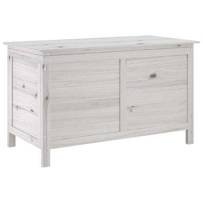 Garden Storage Box White 99x49,5x58,5 cm Solid Wood Fir