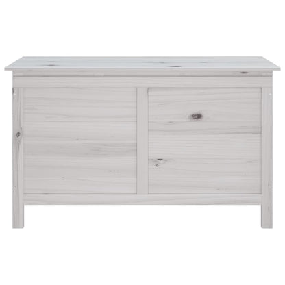 Garden Storage Box White 99x49,5x58,5 cm Solid Wood Fir