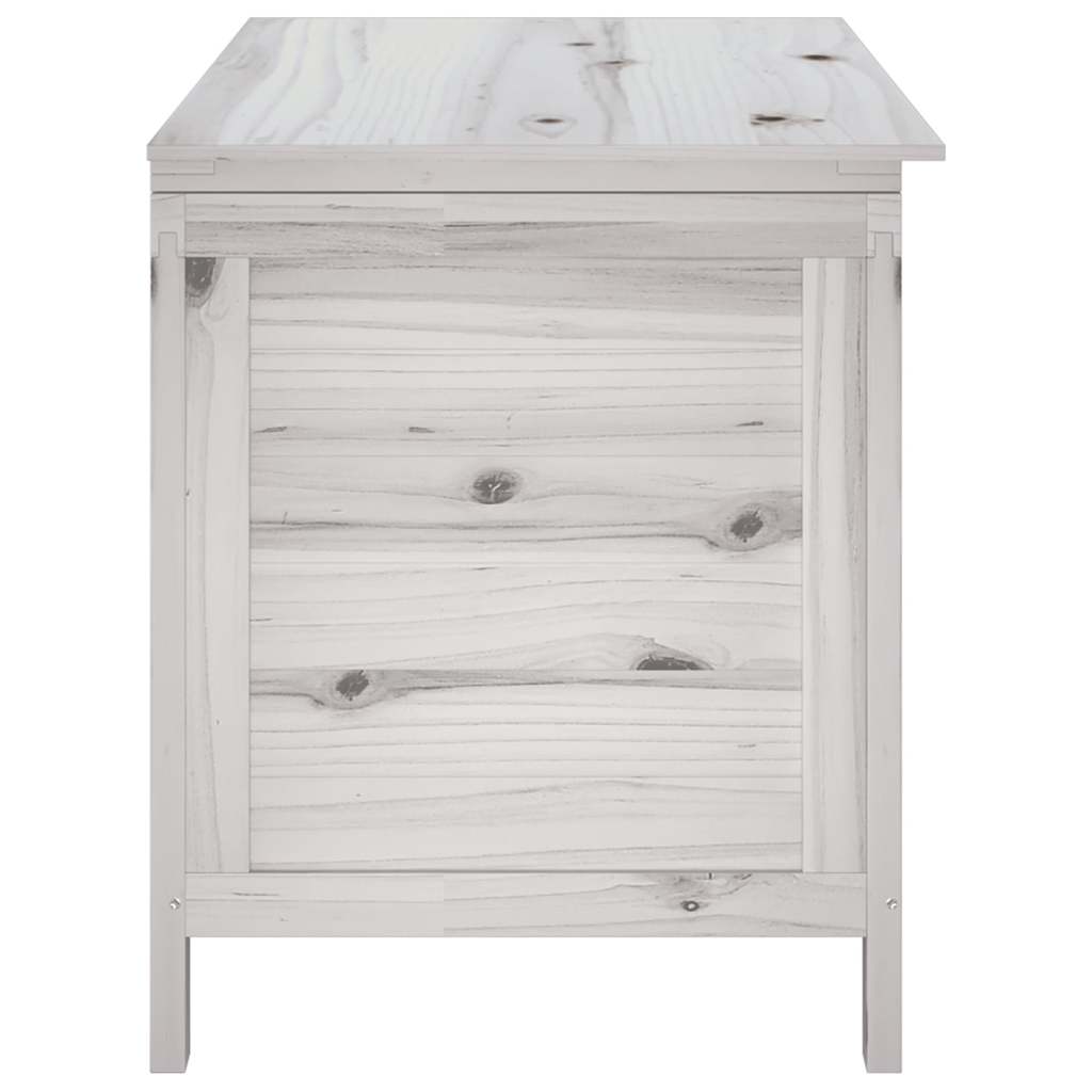 Garden Storage Box White 99x49,5x58,5 cm Solid Wood Fir
