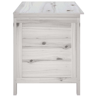 Garden Storage Box White 99x49,5x58,5 cm Solid Wood Fir