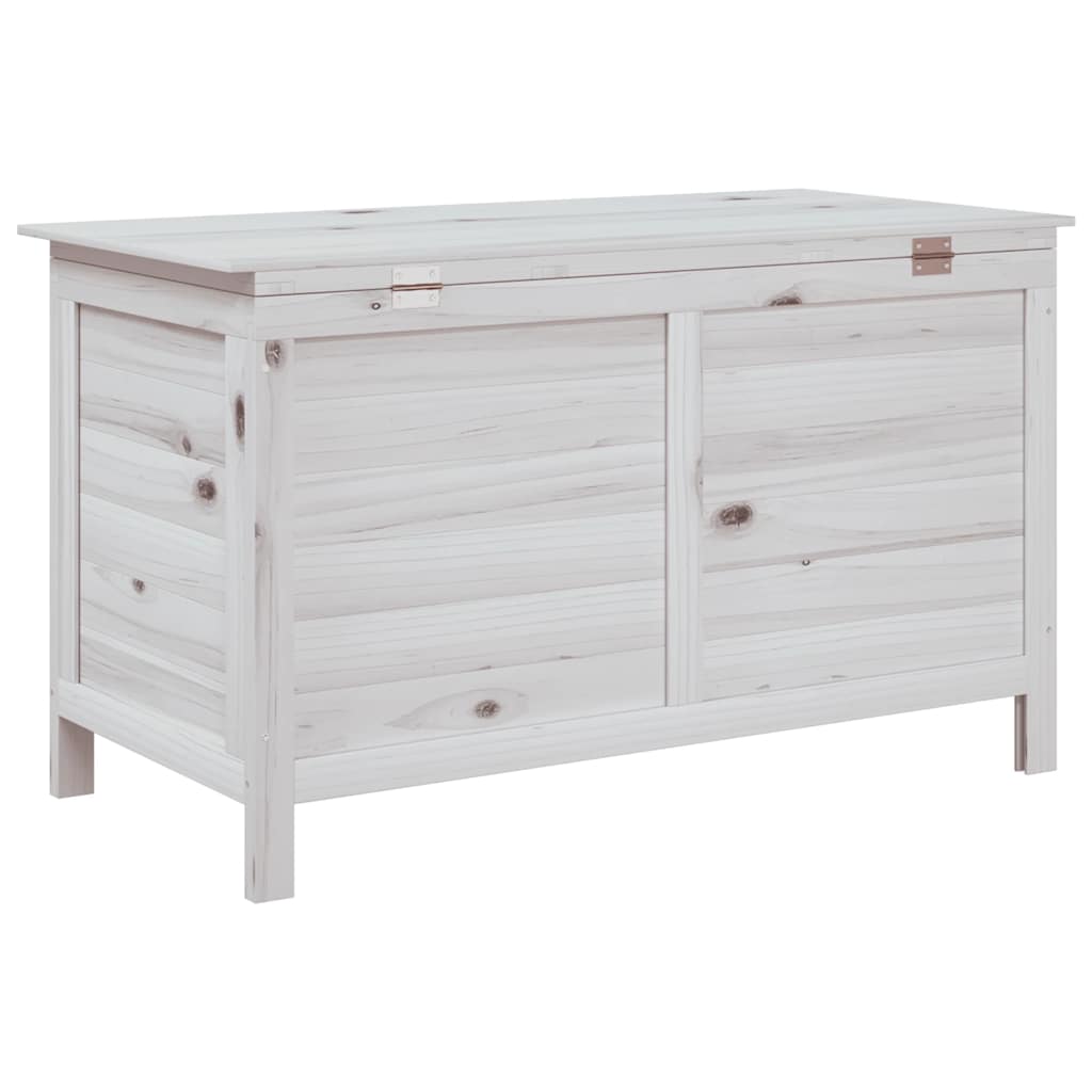 Garden Storage Box White 99x49,5x58,5 cm Solid Wood Fir