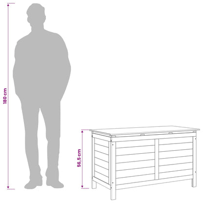 Garden Storage Box White 99x49,5x58,5 cm Solid Wood Fir