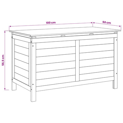 Garden Storage Box White 99x49,5x58,5 cm Solid Wood Fir