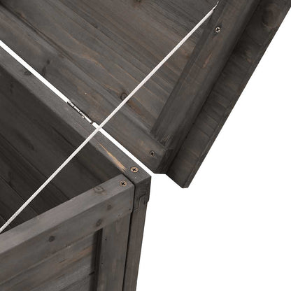 Garden Storage Box Anthracite 99x49.5x58.5 cm Solid Wood Fir