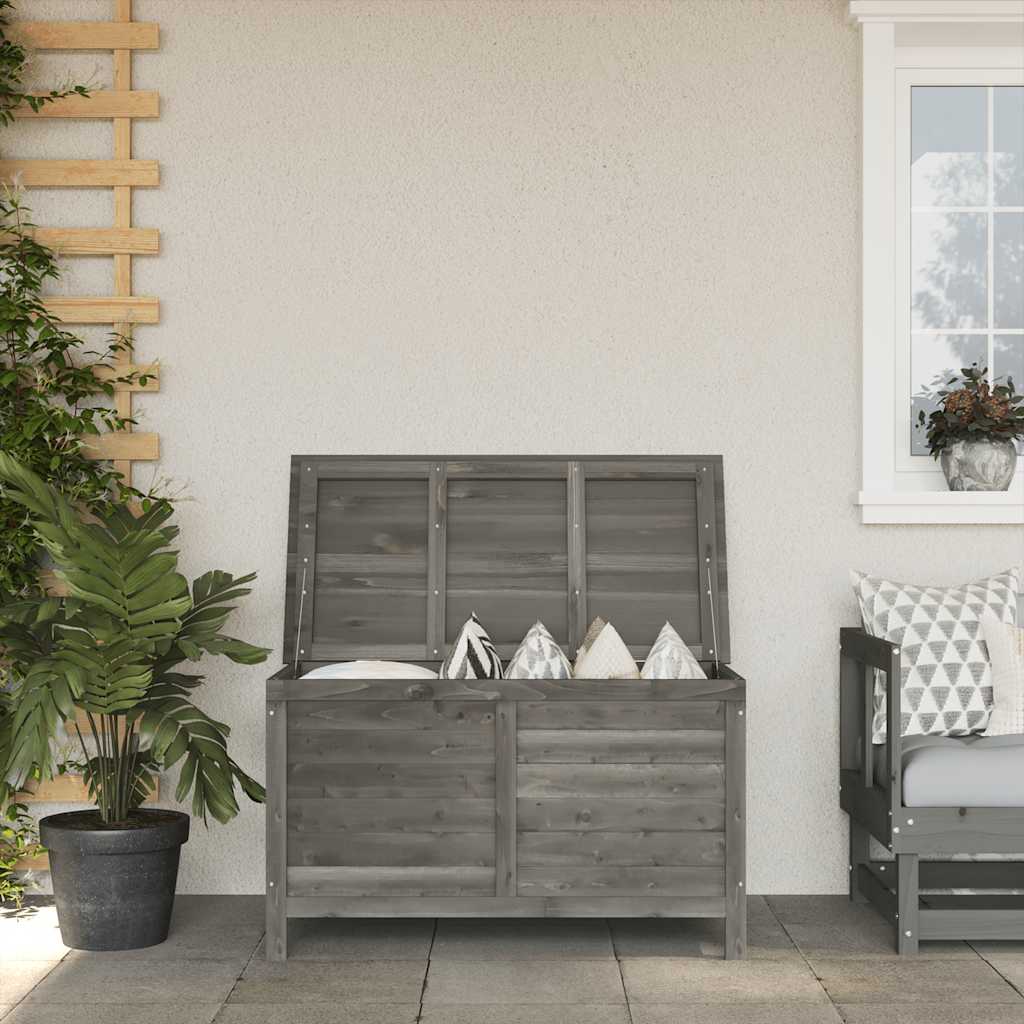 Garden Storage Box Anthracite 99x49,5x58,5 cm Solid Wood Fir