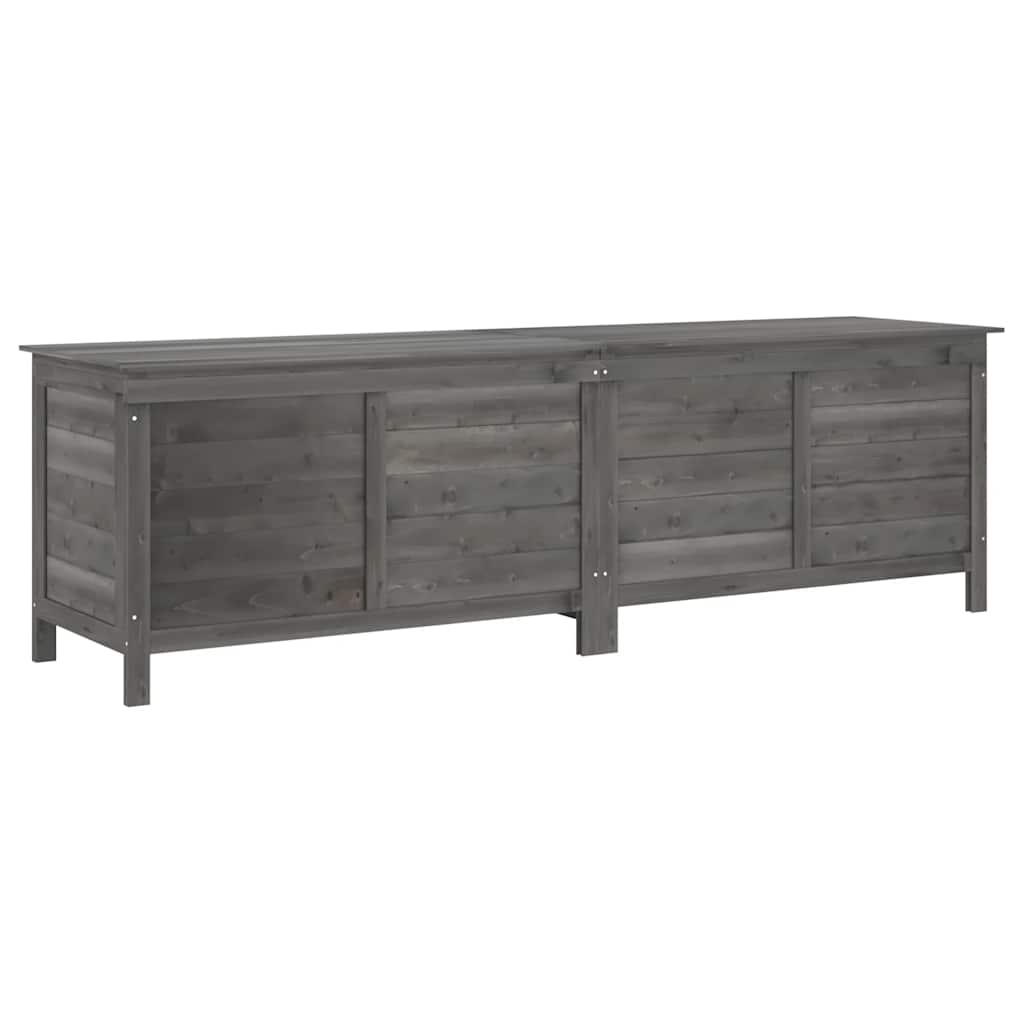 Garden Storage Box Anthracite 198,5x50x56,5 cm Solid Wood Fir