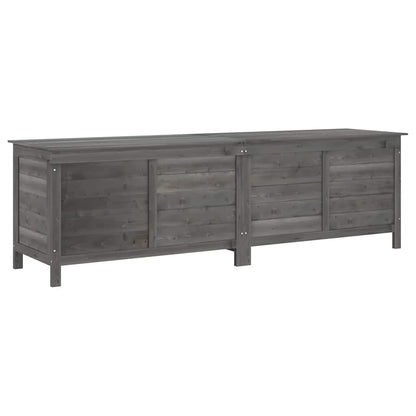 Garden Storage Box Anthracite 198,5x50x56,5 cm Solid Wood Fir