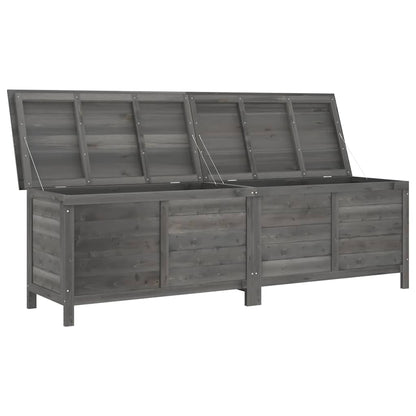 Garden Storage Box Anthracite 198,5x50x56,5 cm Solid Wood Fir