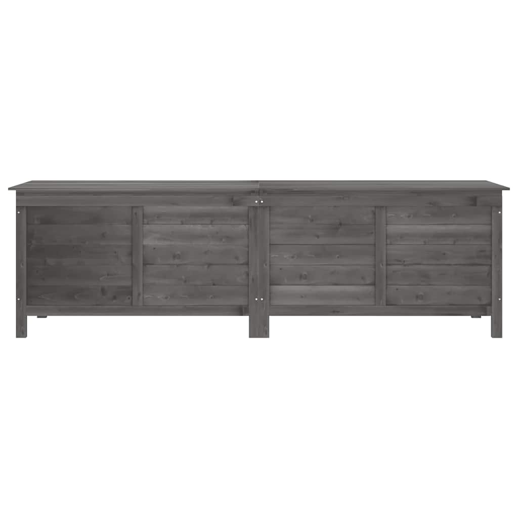 Garden Storage Box Anthracite 198,5x50x56,5 cm Solid Wood Fir