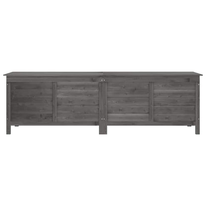 Garden Storage Box Anthracite 198,5x50x56,5 cm Solid Wood Fir